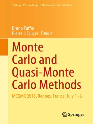 cover image of Monte Carlo and Quasi-Monte Carlo Methods